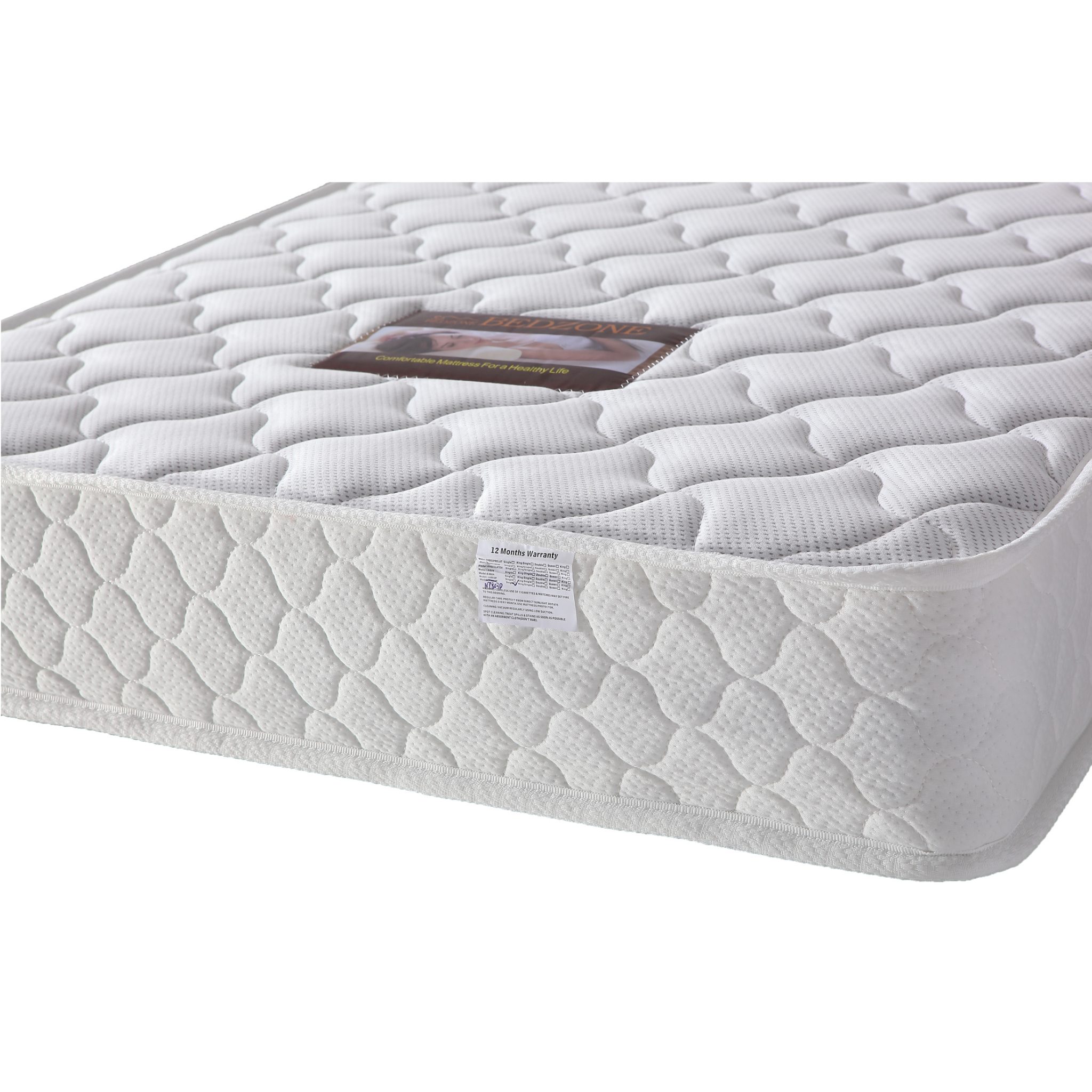 Bedzone Fabric Pocket Spring Bunk Bed Mattress [Single] Yes Furniture